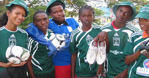 Donation of soccer clothes and equipment